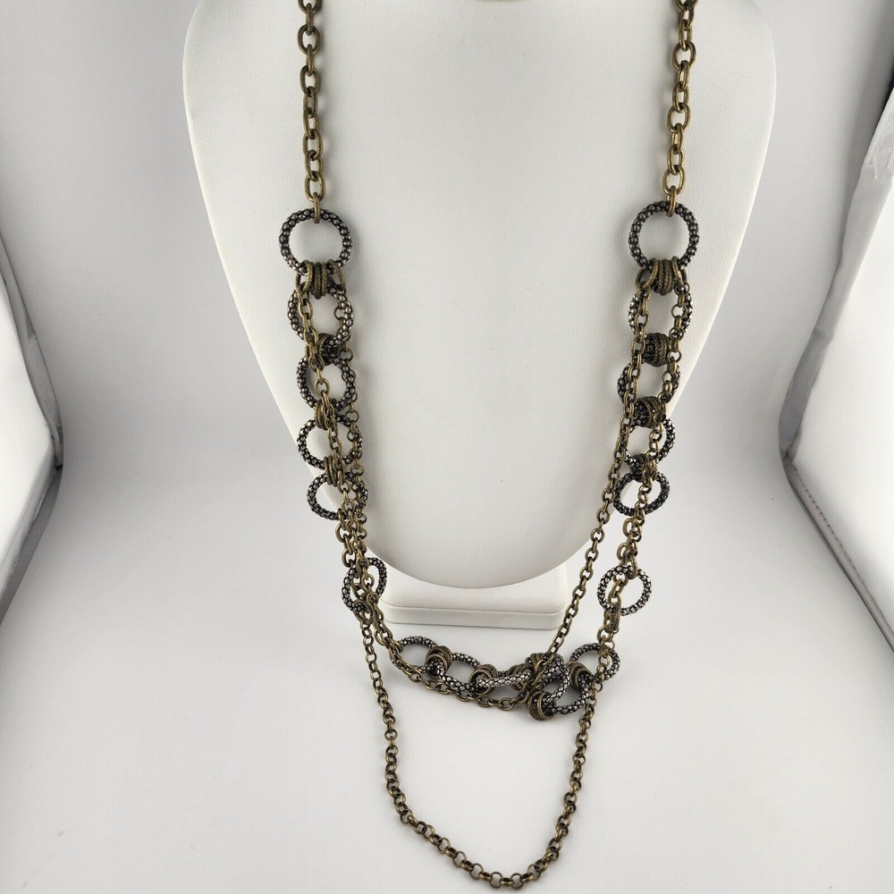Lia Sophia Kiam Family Two Tone Multistrand Necklace‎